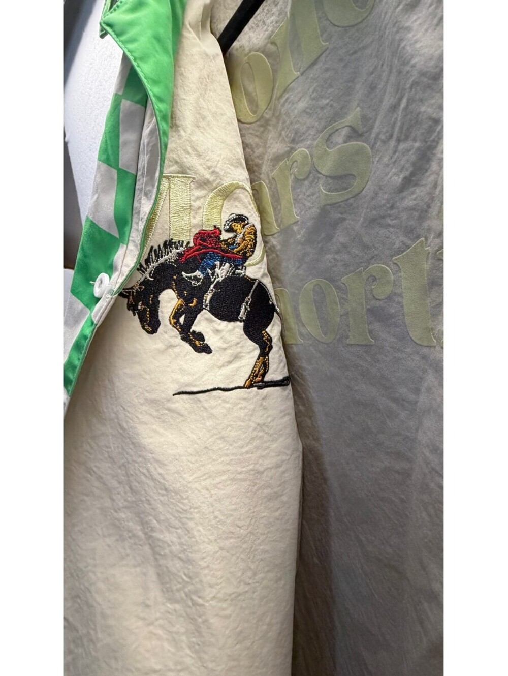 Vieriche Men's Green Checkered Cowboy Graphic Button Up Shirt Size 2XL E-4 - Picture 7 of 11